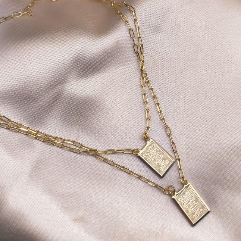 ESCAPULARIO CARTIER COM FRASE PAI NOSSO... O SENHOR É...