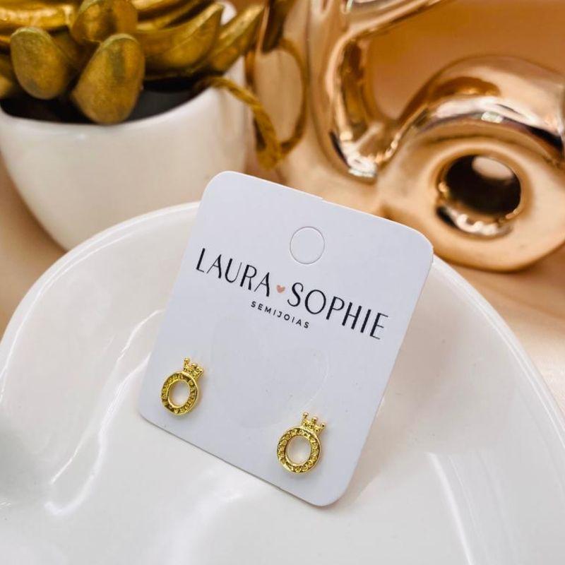 BRINCO ESTILO PANDORA CIRCULO COM COROA