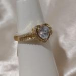 ANEL 2 EM 1 CRAVEJADO COM CORAÇÃO PEDRA DE ZIRCONIA