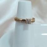 ANEL 2 EM 1 LISO E CRAVEJADO COM CHUVEIRINHO QUANDRADO PEQUENO