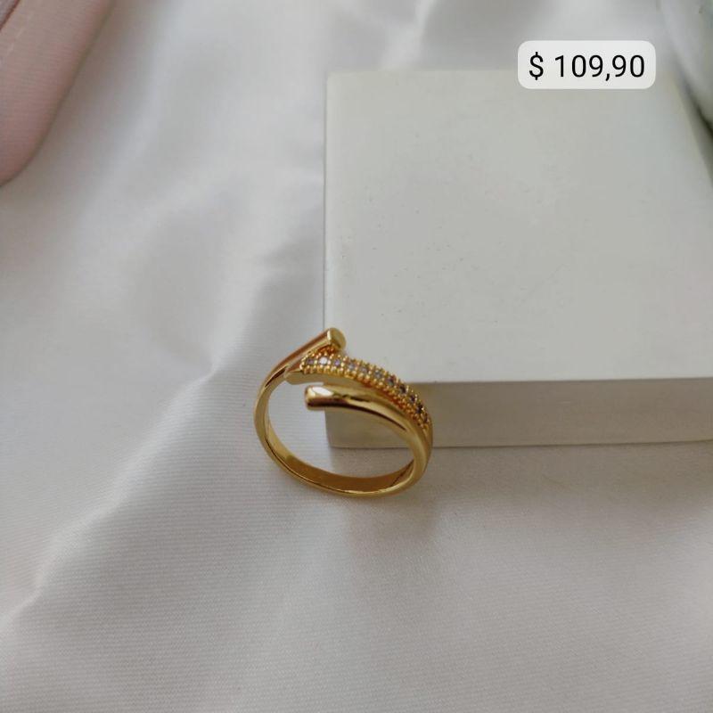 ANEL 3 EM 1 COM DESENCONTRO E CRAVEJADO EM MICRO ZIRCONIA NO MEIO