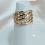 ANEL 6 EM 1 LISO E 1 FILA CRAVEJADA ZIRCONIA