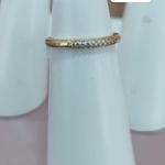 ANEL APARADOR CRAVEJADO 1/4 DUPLA FILA ZIRCONIA