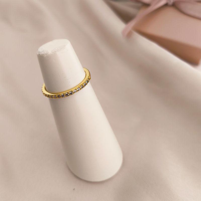 ANEL APARADOR METADE 1 FILA DE ZIRCONIA