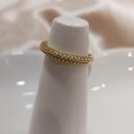 ANEL APARADOR METADE 2 FILAS DE ZIRCONIA