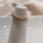 ANEL APARADOR METADE 2 FILAS DE ZIRCONIA