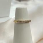 ANEL APARADOR METADE 2 FILAS DE ZIRCONIA