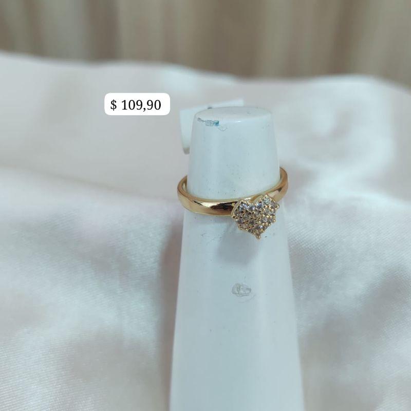 ANEL CHUVEIRINHO CORAÇÃO ALTO CRAVEJADO ZIRCONIA