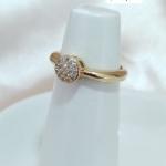 ANEL CHUVEIRINHO REDONDO CRAVEJADO ZIRCONIA VAZADO NA LATERAL