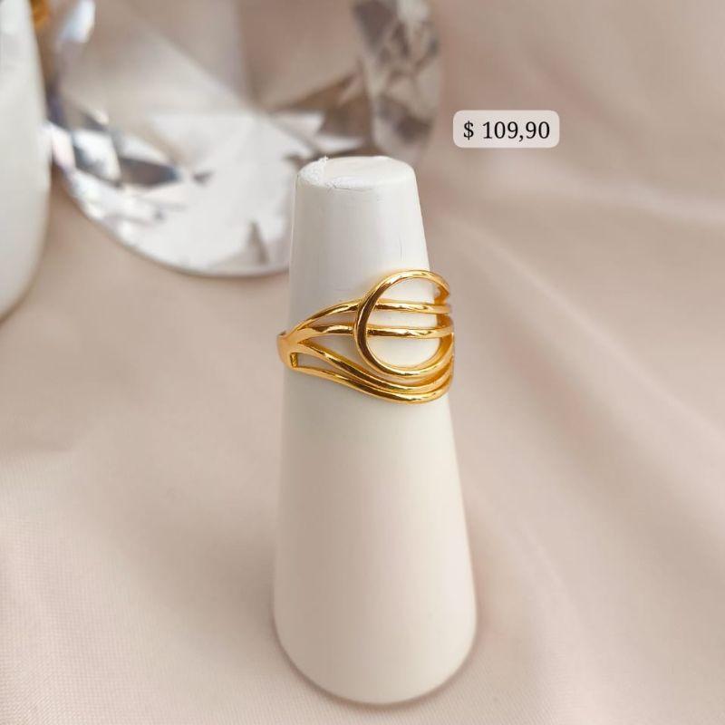 ANEL COM FIOS ENTRELAÇADOS LISOS