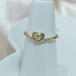 ANEL CORAÇÃO VAZADA CRAVEJADO ZIRCONIA