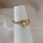 ANEL DESENCONTRO COM PEDRA SOLITARIA ZIRCONIA