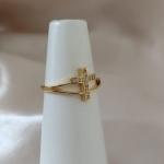 ANEL LISO COM CRUZ CRAVEJADA ZIRCONIA