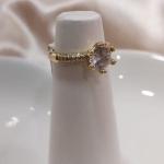 ANEL PEDRA SOLITARIA CRAVEJADO 8MM