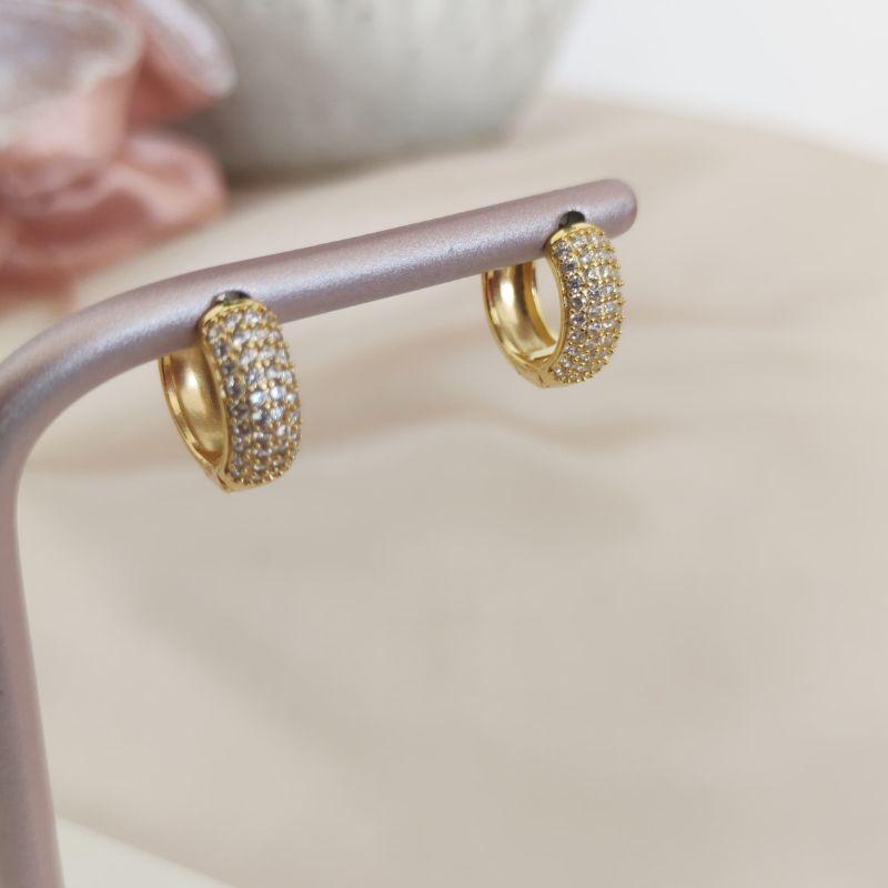 ARGOLA COM 4 FILAS DE ZIRCONIA 14MM