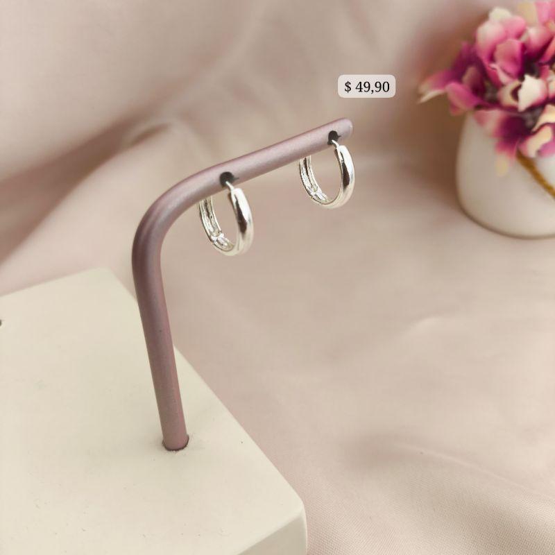 ARGOLA LISA BOLEADA B. PRATA 925 TAM G