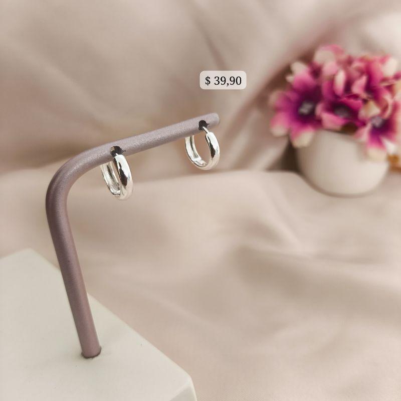 ARGOLA LISA BOLEADA B. PRATA 925 TAM M