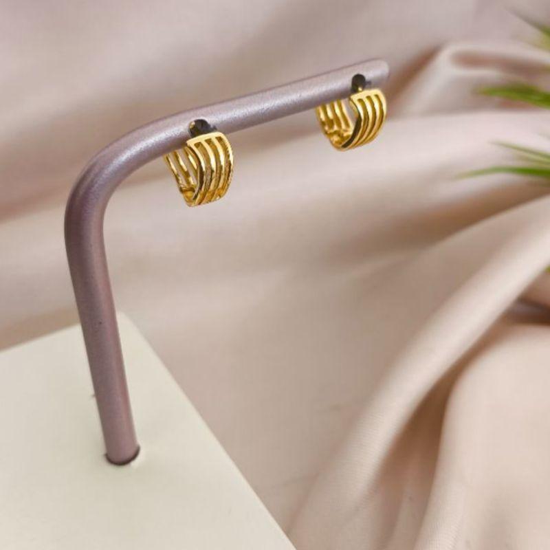 ARGOLA VAZADA LISTRADA ONDULADA