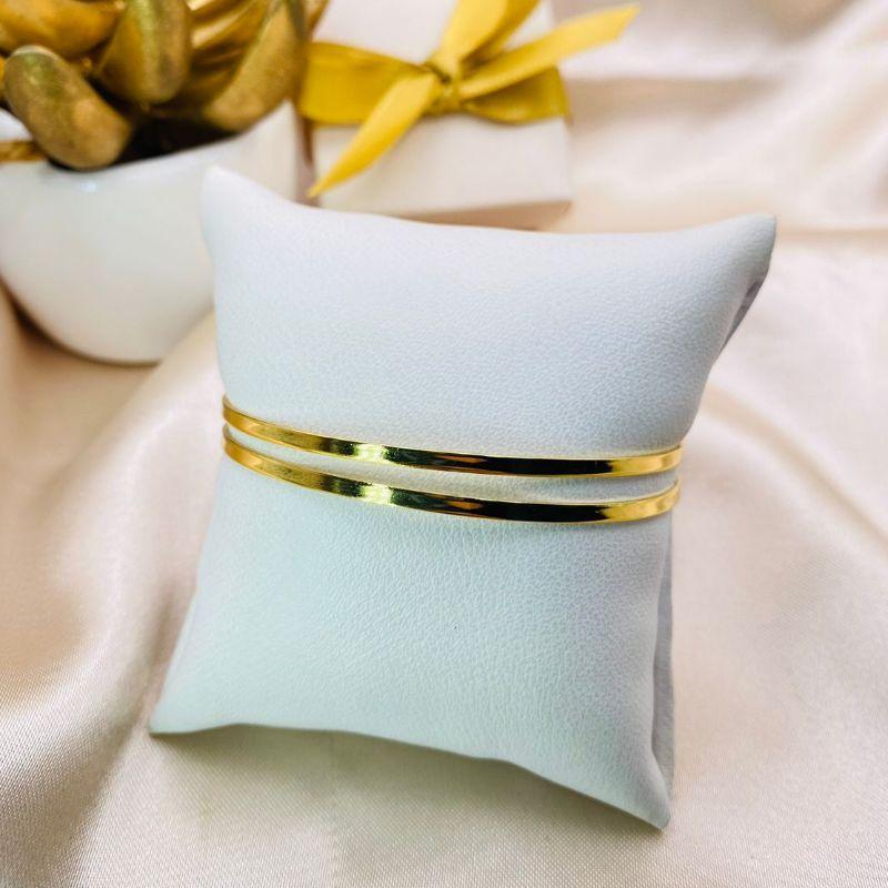 BRACELETE LISO CHATADO DUPLO