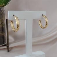 BRINCO ARGOLA COM DETALHES EM CIRCULO 22MM