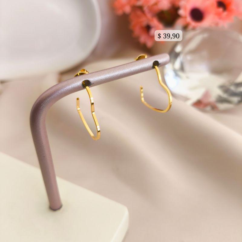 BRINCO ARGOLA DE CORAÇÃO QUADRICULADA FINO M