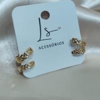 BRINCO ARGOLA DUPLA TRANÇADA