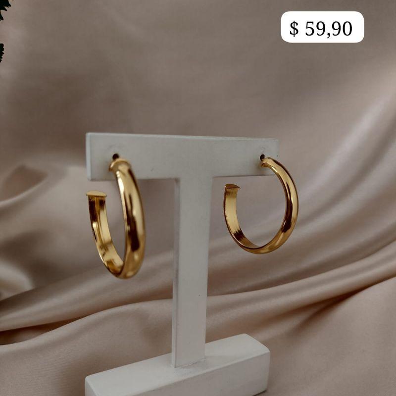 BRINCO ARGOLA ESPESSURA 5MM TAMANHO 32MM