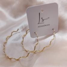 BRINCO ARGOLA LISA ONDULADA