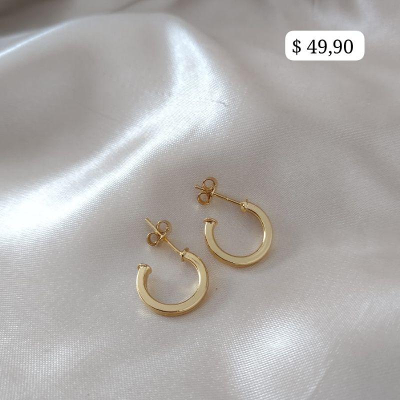 BRINCO ARGOLA QUADRICULADA 15MM