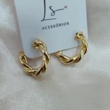 BRINCO ARGOLA TRANÇA 21MM