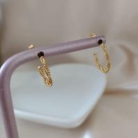 BRINCO ARGOLA TRANÇA CRAQUELADA 13MM