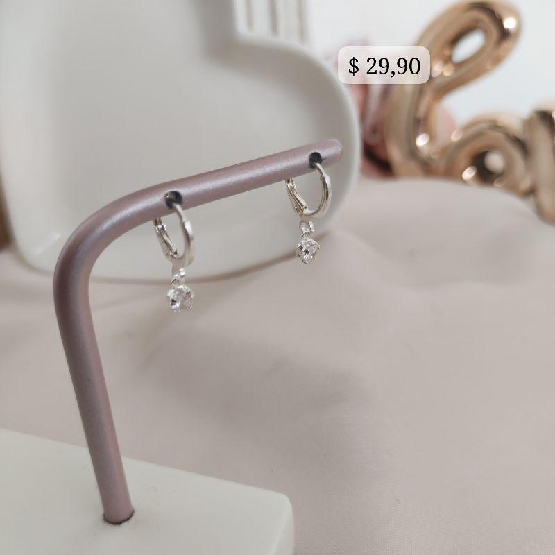 BRINCO ARTICULADOR COM CORAÇÃO P EM ZIRCONIA B. PRATA 925