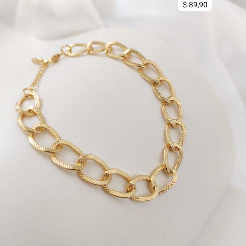 PULSEIRA COM ELOS GROUMET FOSCO