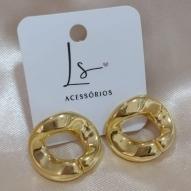 BRINCO CIRCULO ONDULADO VAZADO