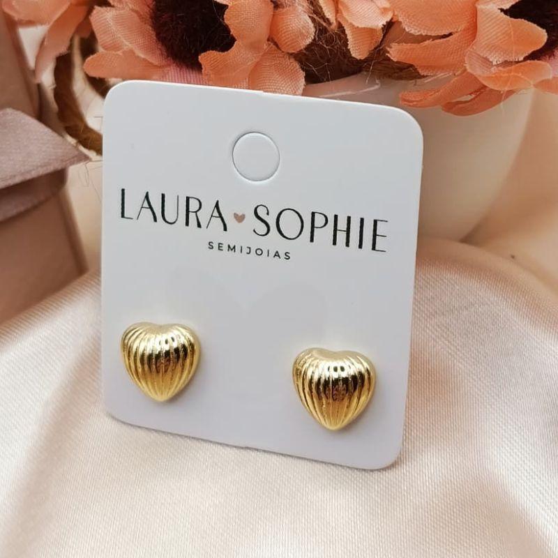 BRINCO CORAÇÃO BOLEADO LISTRADO