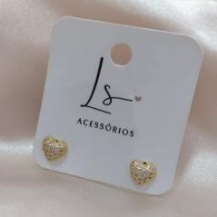 BRINCO CORAÇÃO COM MICRO ZIRCONIA 7MM