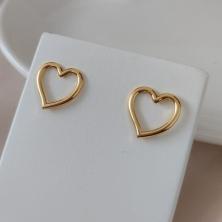 BRINCO CORAÇÃO VAZADO LISO 