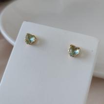 BRINCO CORAÇÃO VERDE CLARO 6MM