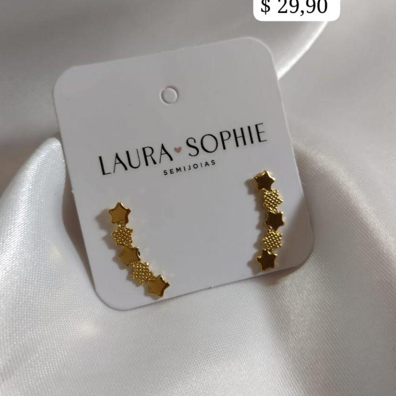 BRINCO EARCUFF 5 ESTRELAS LISO E FOSCO