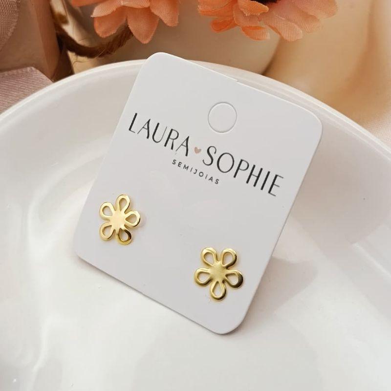 BRINCO FLOR COM PETALAS VAZADAS