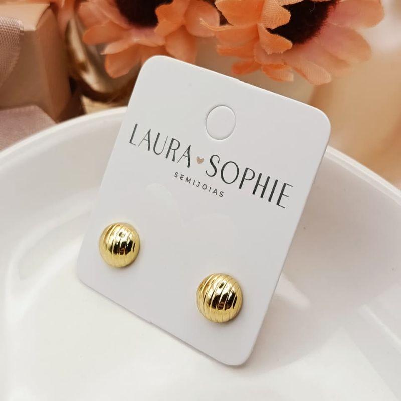 BRINCO MEIA ESFERA LISTRADA