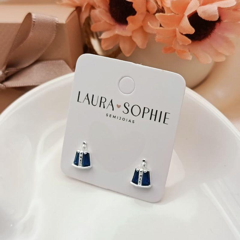 BRINCO NOSSA SENHORA COM PEDRA AZUL