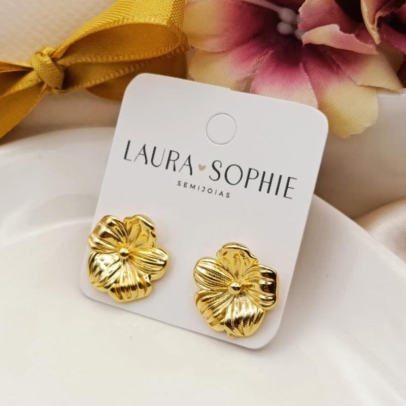 BRINCO ORGANICO FLOR COM MINI ESFERA NO MEIO