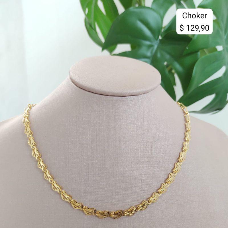 CHOKER DE CORAÇÃO VAZADO 3D