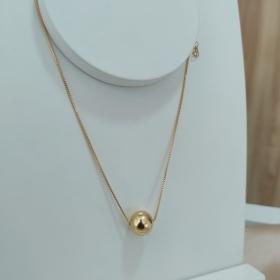 CHOKER VENEZIANA PINGENTE ESFERA 13MM