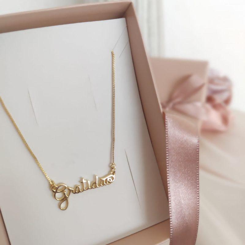 COLAR COM NOME GRATIDÃO LISO