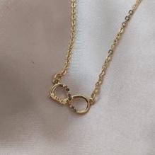 COLAR ELO PORTUGUES PINGENTE INFINITO CRAVEJADO ZIRCONIA COLORIDA E NOME AMOR