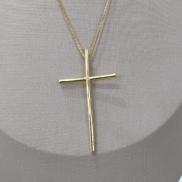 COLAR VENESIANA PINGENTE CRUZ LISA 50MM