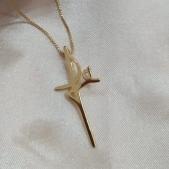 COLAR VENESIANA PINGENTE FE LISO 35MM