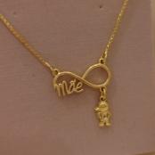 COLAR VENESIANA PINGENTE INFINITO MÃE COM FILHO